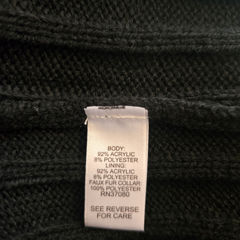 Faux Fur Trimmed Women's Sweater - Picture 13 of 14
